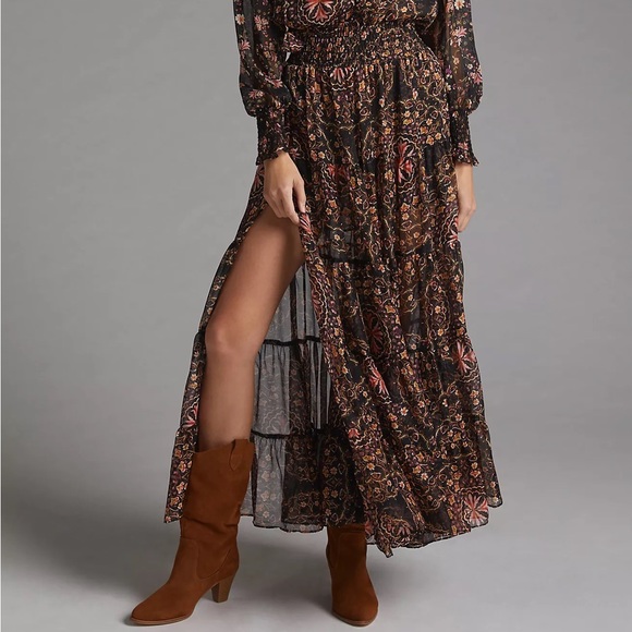 Anthropologie MISA Ruffled Floral Maxi Dress - Picture 6 of 14